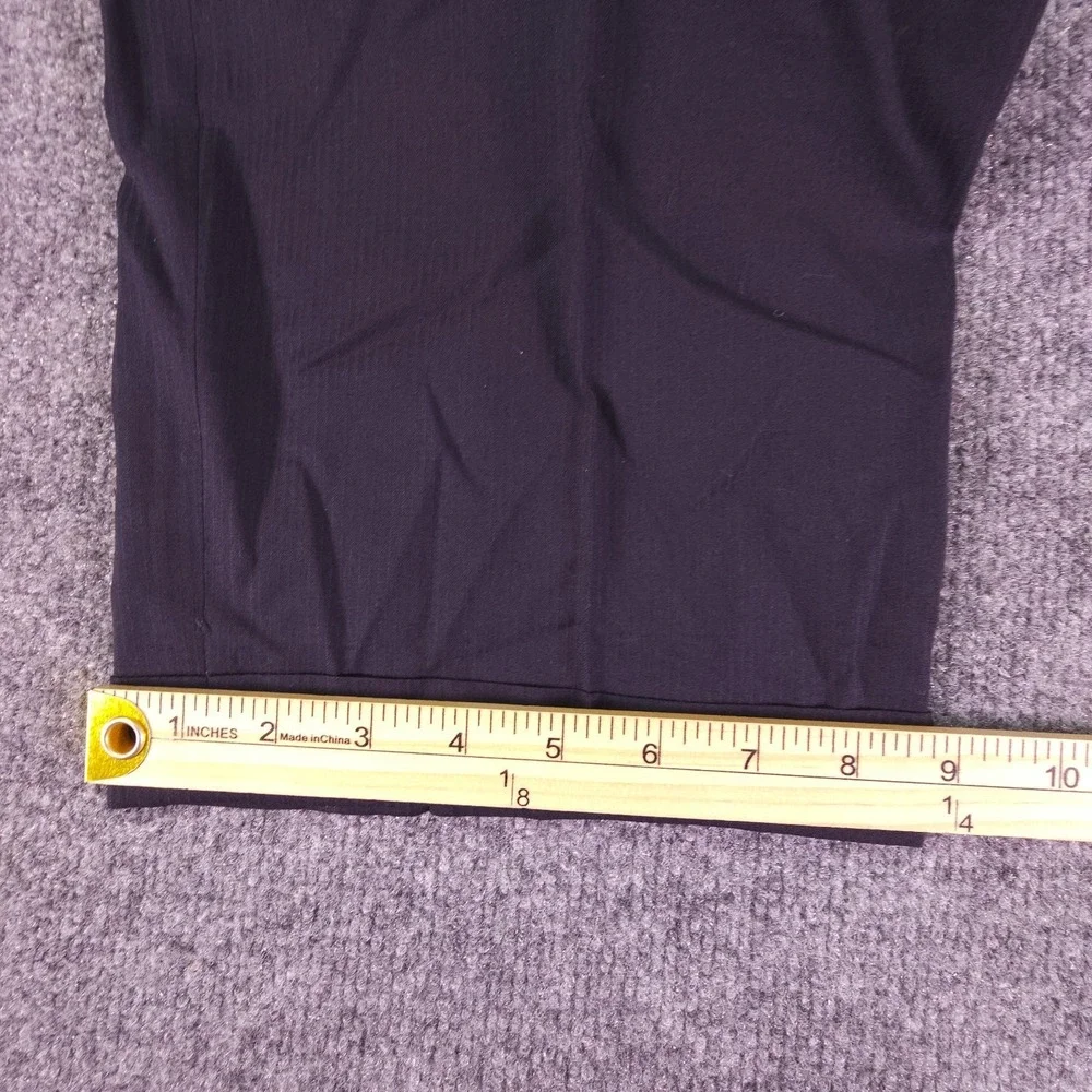 Hugo Boss‎ Suit Mens 42L Navy Blue 3 Button 100% Wool Canvas Pants 38x33 Pleated